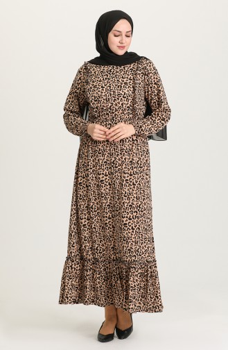 فستان بني مائل للرمادي 4576C-01