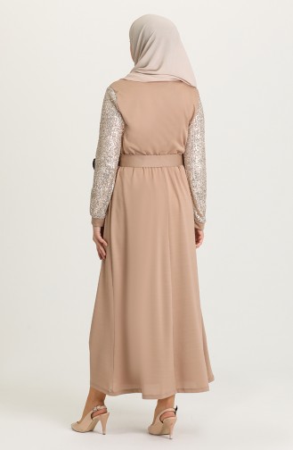 Mink Hijab Dress 8061-03