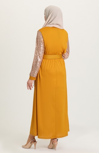 فستان أصفر خردل 8061-06