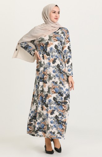 Indigo Hijab Dress 2314-02