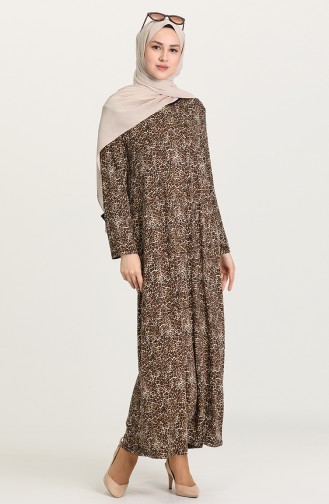Brown Hijab Dress 2315-01