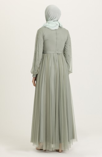 Schimmel-Grün Hijab-Abendkleider 5514-08