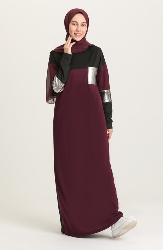 Purple Hijab Dress 4056-02