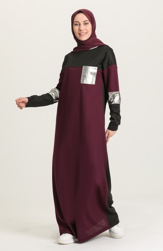 Purple Hijab Dress 4056-02