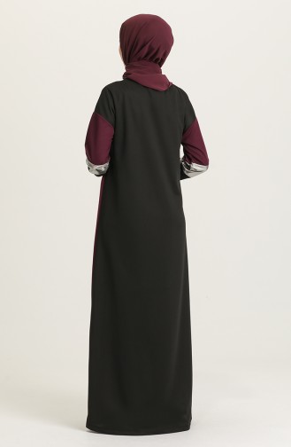 Lila Hijab Kleider 4056-02