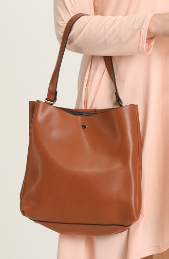 Tobacco Brown Shoulder Bag 0022-05