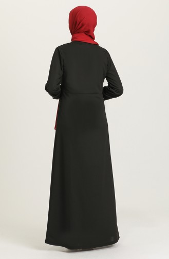 Schwarz Hijab Kleider 4009-01