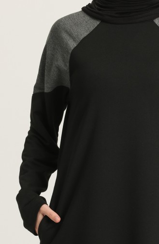 Fırfırlı Spor Elbise 4101-04 Siyah