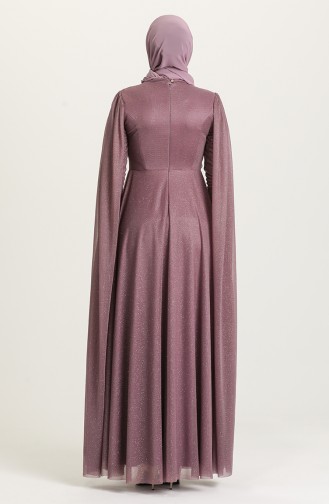 Dunkel-Lila Hijab-Abendkleider 4868-06