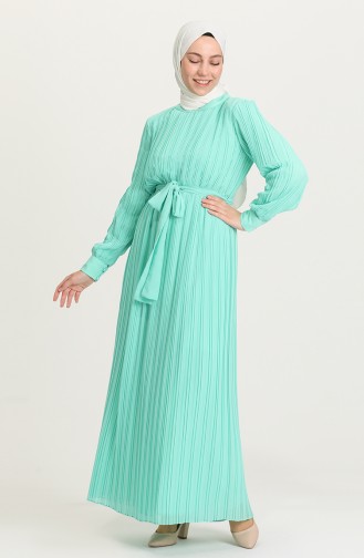 Mint green İslamitische Jurk 4831-07