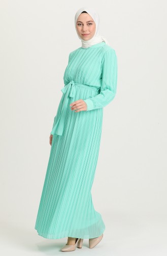 Mint Green Hijab Dress 4831-07