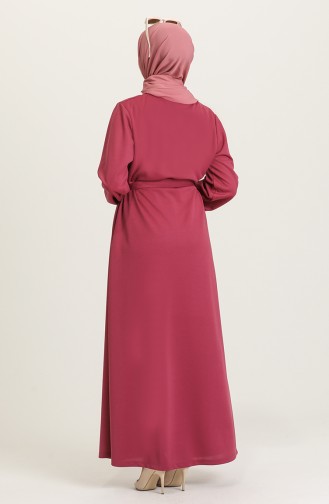 فستان زهري باهت 4015-03