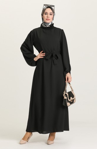 Black Hijab Dress 3254-04