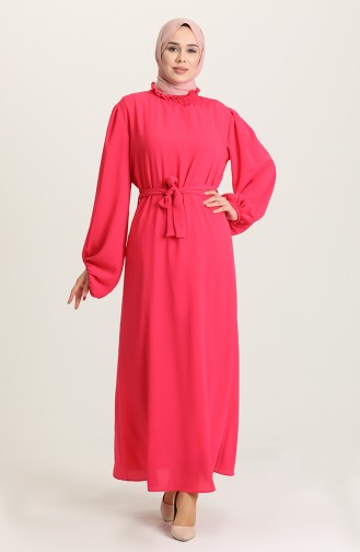 Light Fuchsia Hijab Dress 3254-05