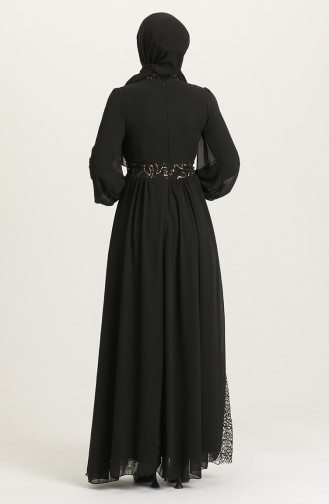 Schwarz Hijab-Abendkleider 5408A-01