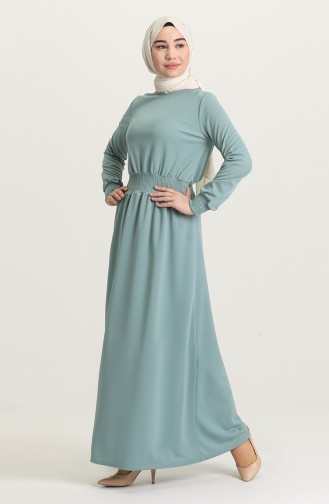 Robe Hijab Vert noisette 4008-03