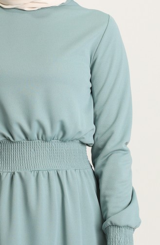 Green Almond Hijab Dress 4008-03