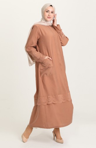 Brick Red Abaya 0452-04