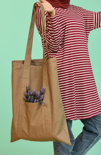 Dunkel-Beige Schultertasche 0151-03
