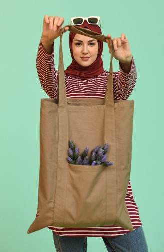 Dunkel-Beige Schultertasche 0151-03