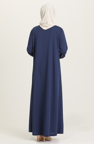 Kolu İncili Elbise 4003-01 Lacivert