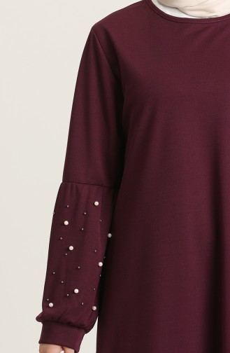 Dark Plum Hijab Dress 4003-02