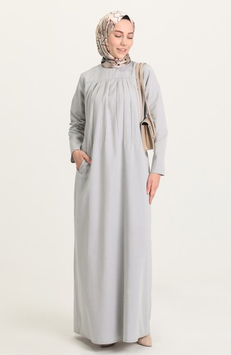Grau Hijab Kleider 3274-02
