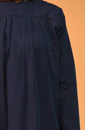 Navy Blue Hijab Dress 3274-04