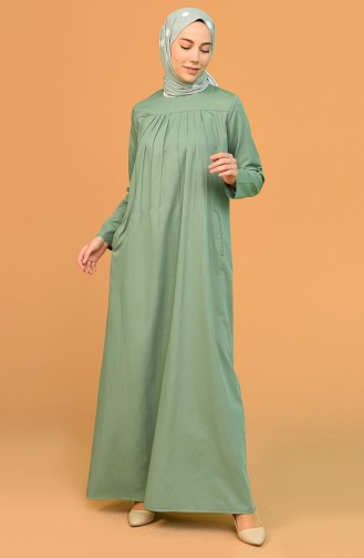 Grün Hijab Kleider 3274-06