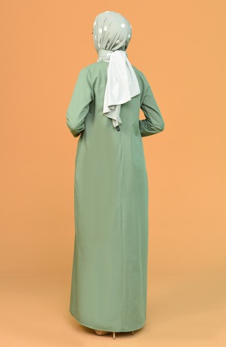 Grün Hijab Kleider 3274-06