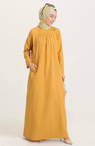 Robe Hijab Jaune 3274-07