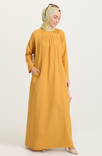 Yellow Hijab Dress 3274-07