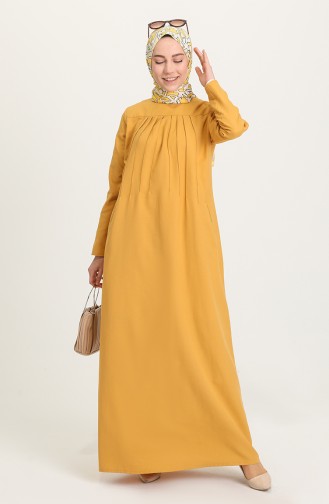 Yellow Hijab Dress 3274-07