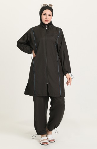 Black Swimsuit Hijab 212050-02