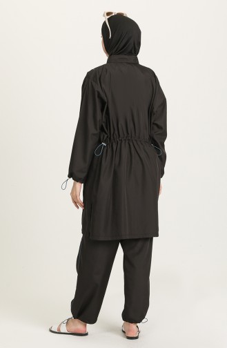 Black Swimsuit Hijab 212050-02