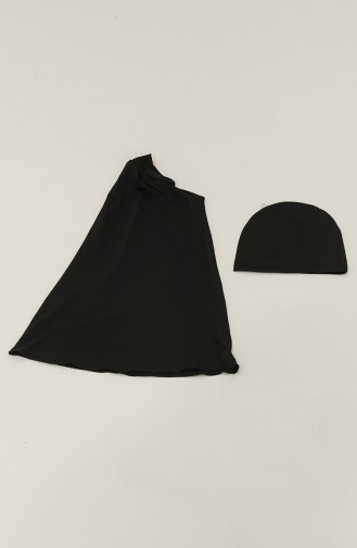 Black Swimsuit Hijab 212050-02
