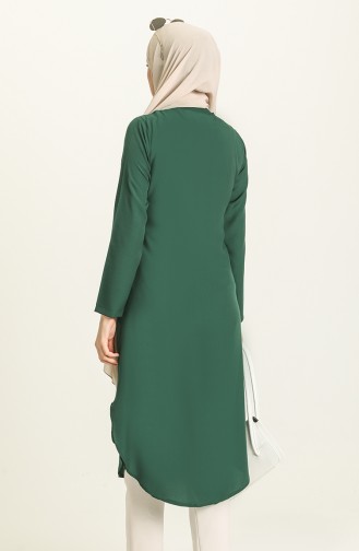 Buttoned Tunic 2034-06 Emerald Green 2034-06