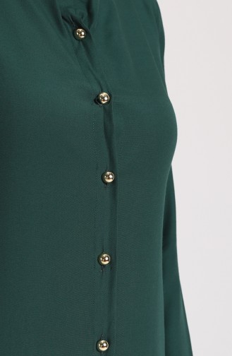 Buttoned Tunic 2034-06 Emerald Green 2034-06