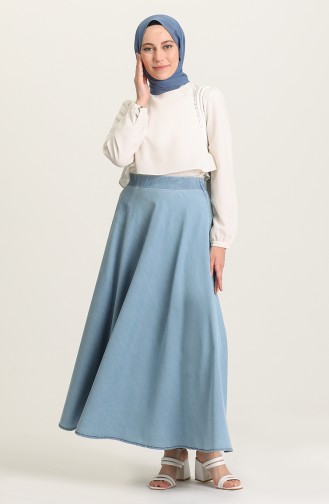 Mevlana Kot Etek 20216ETK-01 Buz Mavisi