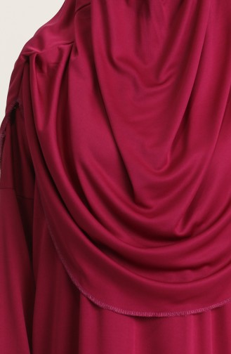 صفامروة فستان صلاة بتصميم سادة وحقيبة 0900-03 لون فوشيا 0900-03