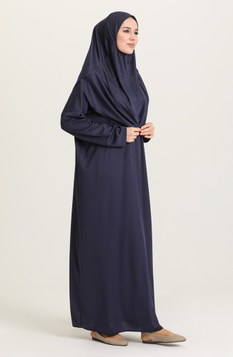 Sefamerv Large size Practical Prayer Dress With Bag 0900B-02 Navy Blue 0900B-02