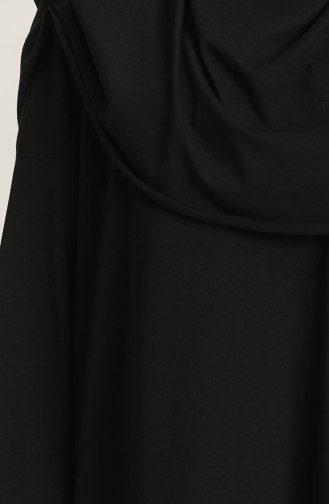 Penye Pamuk Namaz Elbisesi 1167-01 Siyah