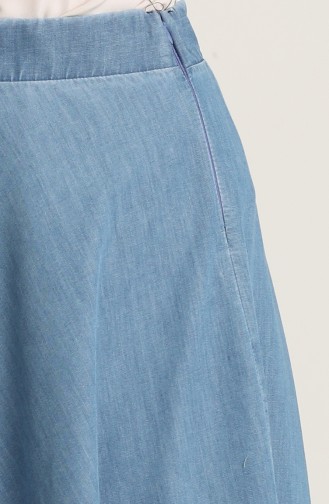 Jeansblau Rock 1020216ETK-02