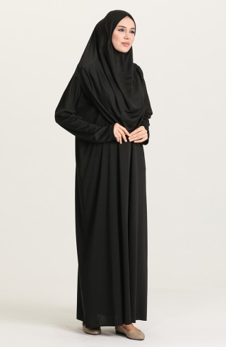 Sefamerv Large size Practical Prayer Dress With Bag 0900B-03 Black 0900B-03