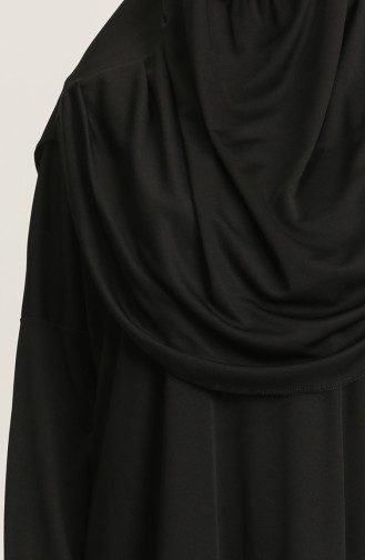Sefamerve Çantalı Pratik Namaz Elbisesi 0900-01 Siyah