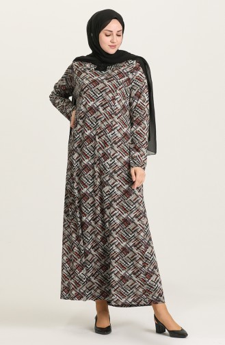 Robe Hijab Bordeaux 0423-04