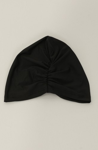 Schwarz Hijab Badeanzug 02167B-01