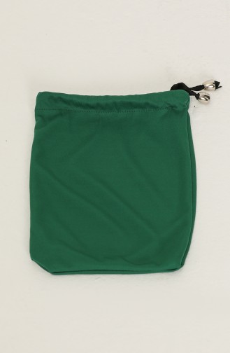 Sefamerve Çantalı Pratik Namaz Elbisesi 0900-04 Zümrüt Yeşil