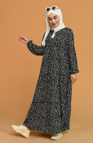 Black Hijab Dress 5248-02