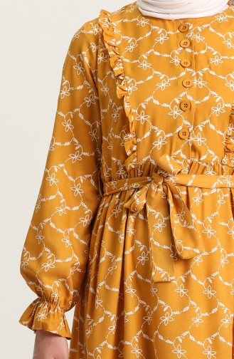 Mustard Hijab Dress 21Y8338-04